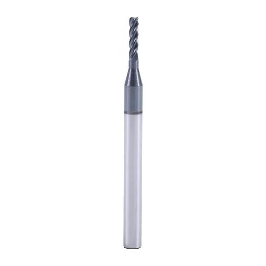 ISB 1/16?섃?Carbide Square End Mill Bits, 4 Flute Micro Grain Carbide Mill Bits for Hardened Steels/Alloy Steels, 1 Piece