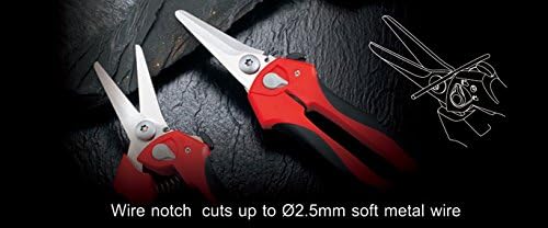 Ascend Tools 8 inch Heavy Duty Professional Spring Loaded Multipurpose Angled Edge Shears
