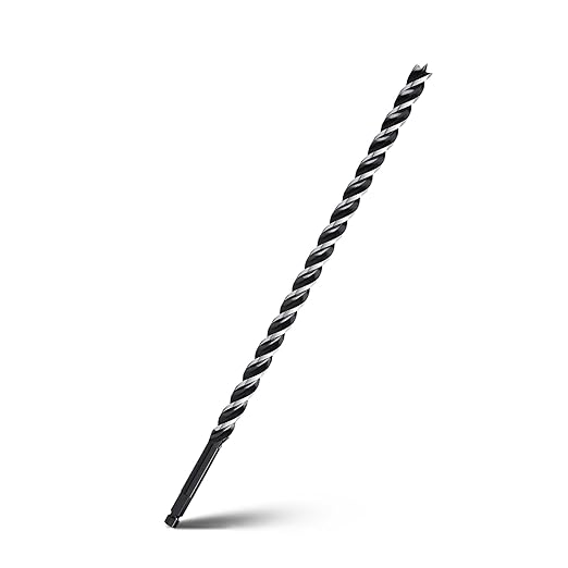 7/10" x 17" Auger Drill Bit for Wood, Hex Shank Tri Flute Ship Auger Long Drill Bit for Soft and Hard Wood,Tree Stump,Plastic,Drywall and Composite Materials