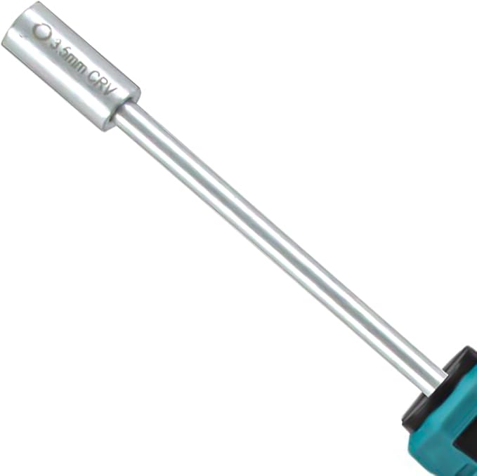 3.5mm Non-Magnetic Tip Six Point Hex Nut Driver with 3-Inch Round Shaft, Non-slip Handle 2pcs