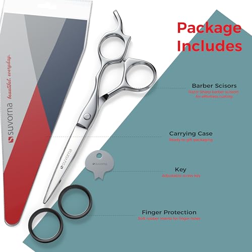 Suvorna 6.5??Professional Hair Cutting Scissors ??Stainless Steel Barber Shears for Hair Cutting & Trimming - Hair Cutting Shears for Professionals & Homeuse - Hair Shears for Women & Men