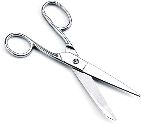Craft Scissors - Sharp Blades, Soft Grip Handle, Multipurpose - Suitable for Sewing, Arts, Crafts, Office, School and Home (Silver, 7 inch)