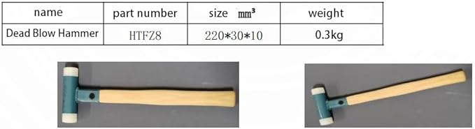Dead Blow Nylon Hammer with Walnut Handle, Non-Marring Dual-Face Mallet with Steel Shot Core for Tile & Flooring Installation, Metalworking, Mechanical Repair and Assembly Tasks (Blue)