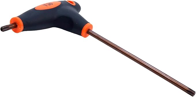 Antrader T30 Torx Screwdriver,Anti Tamper Proof Torx Key,S2 Steel T-Handle Dual End Wrench-1Pcs