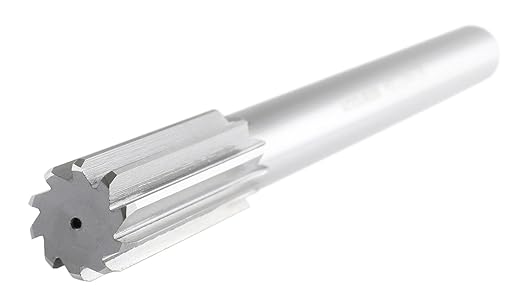 Accusize Industrial Tools 1-1/8'' H.S.S. M2 Straight Shank Straight Flute Chucking Reamer, Flute Length 2-7/8'', Oal 11'', 10 Flute, 5015-0305