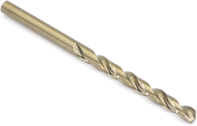 Metric Cobalt Drill Bits 5mm 10PCS, M35 high Speed Steel, high Hardness Straight Shank Drill, Mechanical or Hand Drill for Drilling, Suitable for Stainless Steel, Iron, Copper and Aluminum.