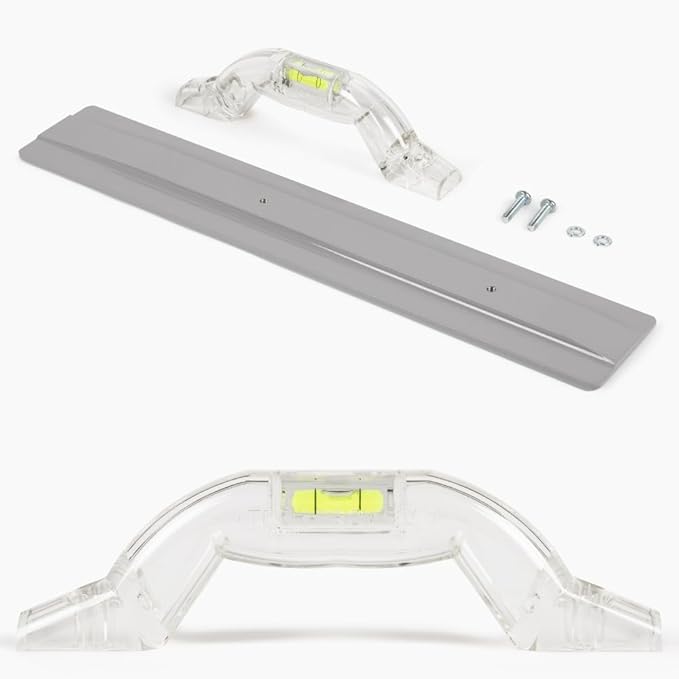 Tech Trowel Concrete Trowel Handle Clear Polycarbonate Handle with Built-in Level, USA Patented Concrete Finishing Tool for Flat and Sloped Surfaces