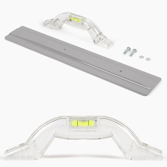 Tech Trowel Concrete Trowel Handle Clear Polycarbonate Handle with Built-in Level, USA Patented Concrete Finishing Tool for Flat and Sloped Surfaces