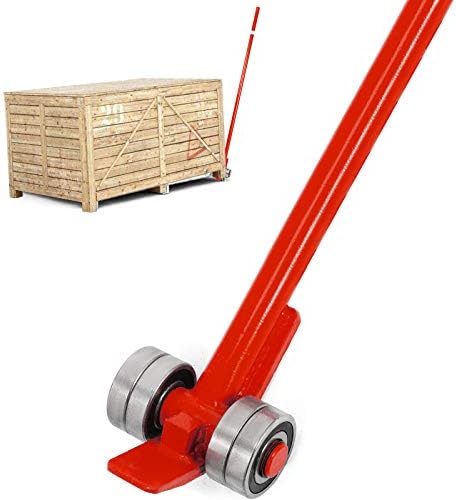 BestEquip 3T Prylever Bar 6600 lbs Capacity Steel Pry Lever Bar Heavy Duty with Wheels Prylever with 6FT Length Handle