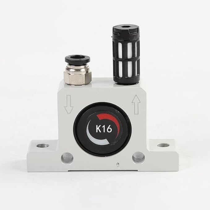 K 1/4'' K16 Thread Pneumatic Vibrator Power Concrete Vibrator Ball Type Aluminum Alloy Air Turbine Oscillator with Silencer