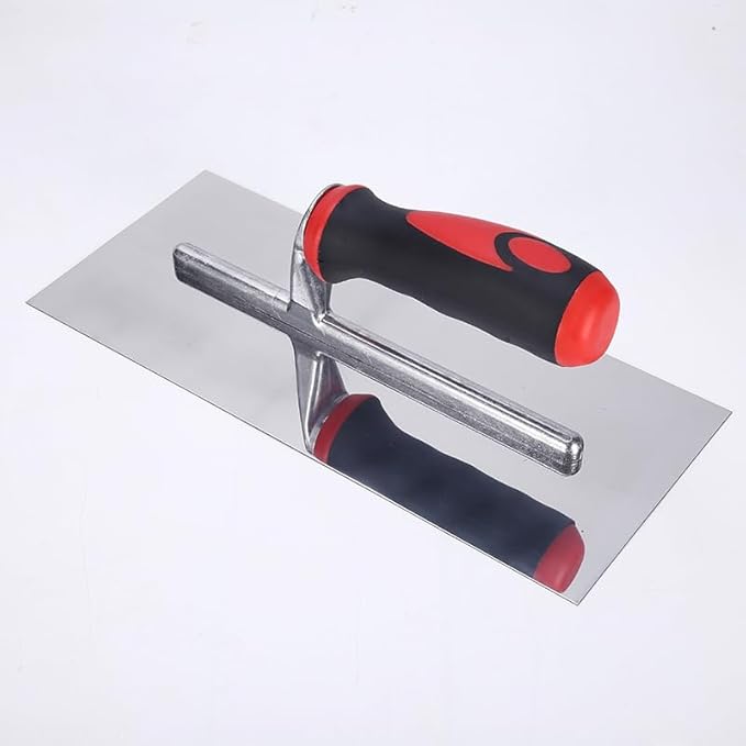 4.7"x11" Stainless Steel Finishing Trowel - Rivet-Free Concrete Plastering Tool for Tile, Masonry & Construction
