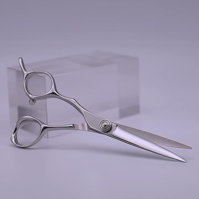 AOLANDUO Left-Handed 5.5-Inch Precision Hair Shears for Barbers & Stylists ??VG10 Steel, CNC Pivot, Ergonomic Offset Handle ??Designed Exclusively for Lefties