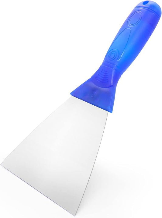 Putty Knife, 5 Inch Metal Steel Scraper, Plastic Handle Spackle Knives for Drywall, Decals, Wall paper, Patching, Painting, Taping, Scraping Coating