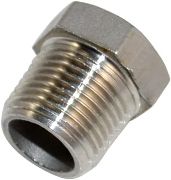 3/8" Male NPT to 1/4" Female NPT Female Reducing/Reducer Bushing Pipe Fitting,Adapter,Stainless Steel SS 304 Hex Bushing