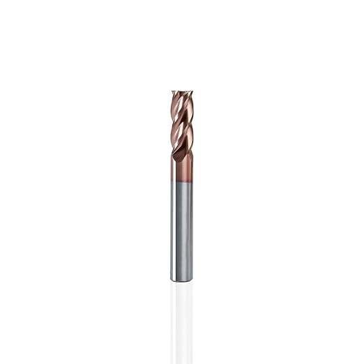 NZ 4 Flute 5/16" Square End Mill with TiSiN Coating, Milling Cutter HRC55 for Machining Hardened Steel, Stainless Steel, Titanium Alloy, Alloy Steel, Cast Iron
