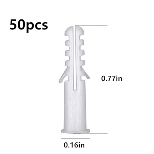 (274 pcs) Plastic Drywall Wall Anchors Kit with Screws竊?Concrete Screw kit Wall Anchor Set Suitable for Brick and Cement Walls