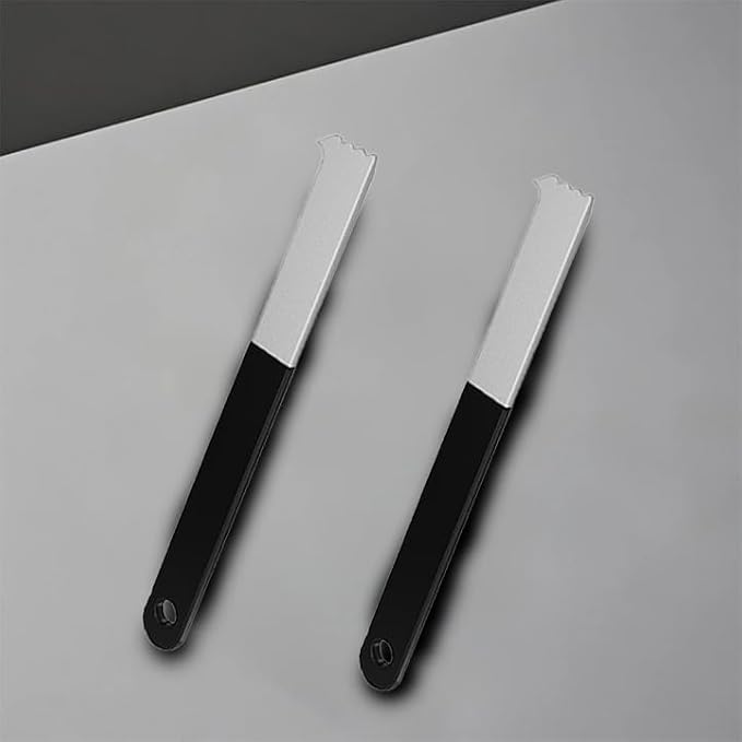 2 Pcs Paver Removal Tool, Paver Removal Tool with Dual Joint Scraper, Micro Toothed Grooves and Non-Slip Rubber Grip for Lawn, Garden, Brick, Patios, Blocks and Pavers Replacement