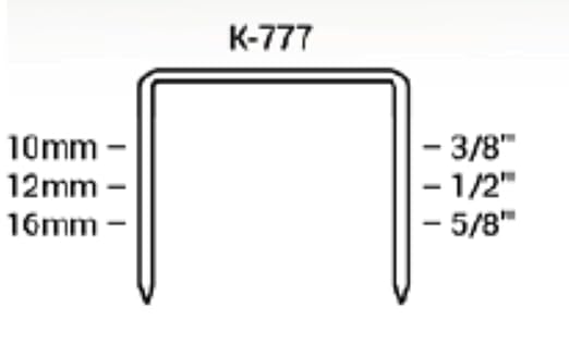 Klinch-Pak K-777/10 3/8??Leg by 1/2" Wide Heavy-Duty Galvanized Plier Staples, 2400 Per Package, for stapling Trays, Lids, Bags, Header Cards, Fastening End Caps and Container Inserts