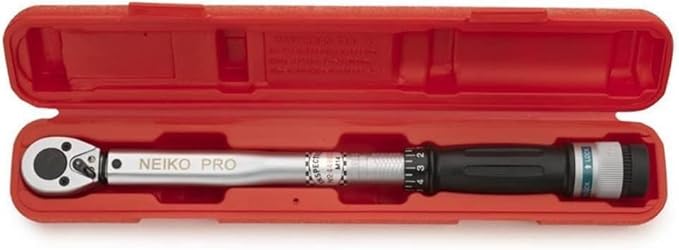 Neiko PRO 03707B 3/8" Torque Wrench, 3/8??Drive SAE, 15-80 Ft-Lb, 14??Length, Adjustable Click Torque Wrench, Chrome Vanadium Cr-V Steel