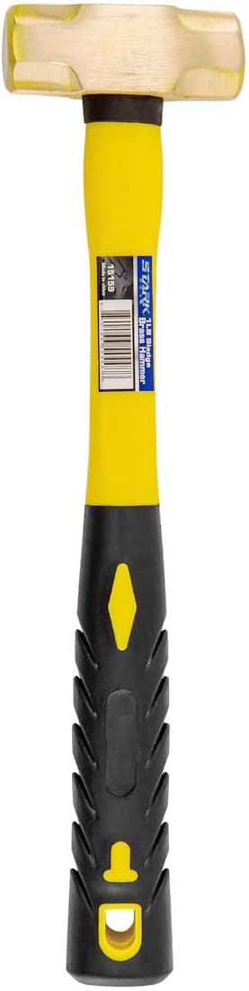 Stark USA 10 Pack 1-Pound Sledge Hammer Brass Head Handle, Drilling Hammer, Crack Hammer, Die-Forge, Corrosion Resistant, 12.5" Length