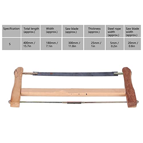 Teakwood Handsaws, Bow Saw Wood Saw Hand Saw Woodworking Frame Saw Blade Replacement Carpenter Hand Bow Wood Cutting Tool Woodworking Hardware , For Hack Saw Blade (Medium (490Mm))