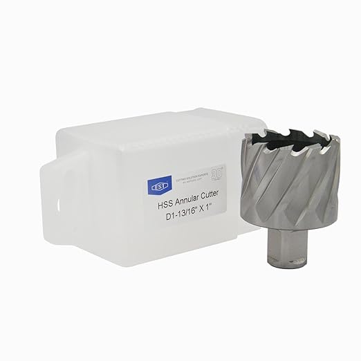 HSS M2AL Annular Cutter 1" DOC with 3/4" Weldon Shank for Magnetic Drill Press by EST (D1-13/16 X 1")