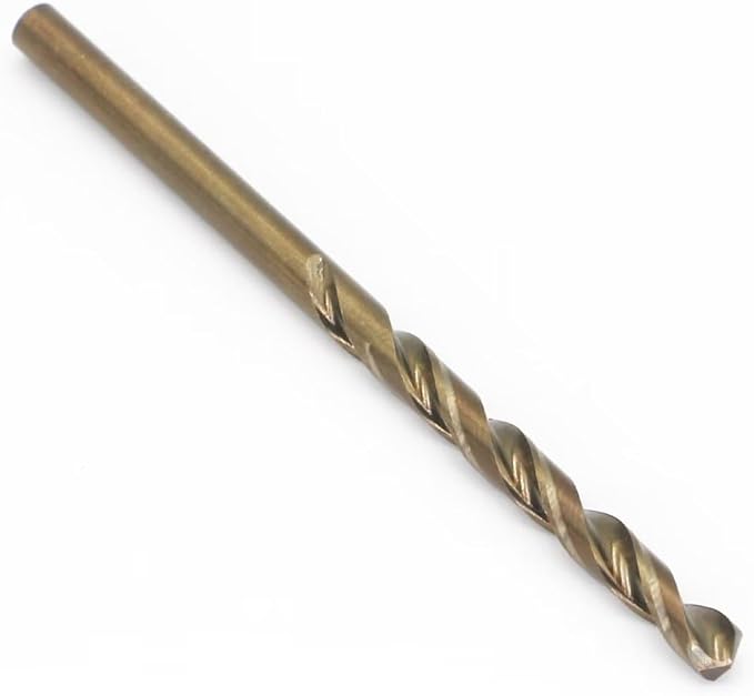 Metric Cobalt Drill Bits 4mm 10PCS, M35 high Speed Steel, high Hardness Straight Shank Drill, Mechanical or Hand Drill for Drilling, Suitable for Stainless Steel, Iron, Copper and Aluminum.
