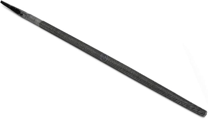Benchmark Abrasives 10" Round Hand File Without Handle, American Pattern Metal Files, Hardened Steel Deburr Tool for Shaping Metal, Plastic, Aluminum, Stone Carving, Metalworking, Woodworking (10")