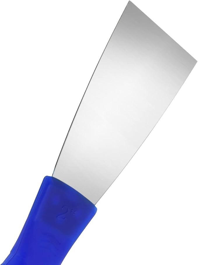 Putty Knife, 2 PCS 2 Inch Carbon Steel Scraper, Plastic Handle Spackle Knives for Drywall, Decals, Wall paper, Patching, Painting, Taping, Scraping Coating