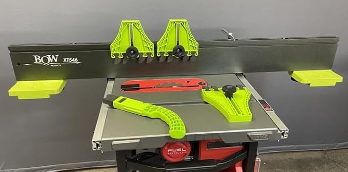BOW Products Ultimate Jobsite Saw XTENDER & Safety Kit - Includes 46” XT XTENDER Fence, 2-XT1 Support Feeds, 2-XT2 T-Track Clamps, FP4 FencePRO Featherboards, and FP5 Portable Saw Featherboard