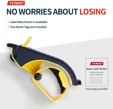Heavy Duty Shipping Tape Dispenser: TENDO째 Premium Line ??Reusable, Replaceable, Eco-Friendly 2?쇺?Master Piece Dispenser for Pros with Patented 10째 Sloped Chromium Blades - P-2200 (4th Gen.)_Yellow