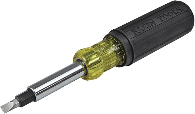 Klein Tools 32557 Multi-Bit Screwdriver/Nut Driver, Heavy Duty 10-in-1 with Interchangable Shafts and Ph, Sl, Sq, Hex Bits and Nut Drivers