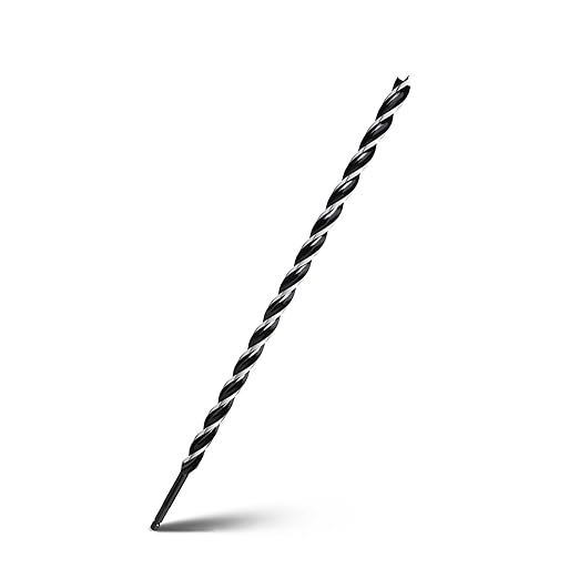1" x 24" Auger Drill Bit for Wood, Hex Shank Tri Flute Ship Auger Long Drill Bit for Soft and Hard Wood,Tree Stump,Plastic,Drywall and Composite Materials