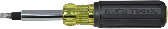 Klein Tools 32557 Multi-Bit Screwdriver/Nut Driver, Heavy Duty 10-in-1 with Interchangable Shafts and Ph, Sl, Sq, Hex Bits and Nut Drivers
