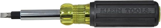 Klein Tools 32557 Multi-Bit Screwdriver/Nut Driver, Heavy Duty 10-in-1 with Interchangable Shafts and Ph, Sl, Sq, Hex Bits and Nut Drivers