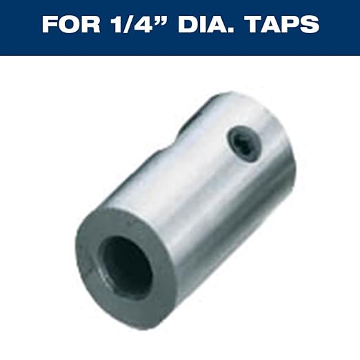 CS Unitec 3/4" Weldon Tap Holder for 1/4" Diameter Taps - Mag Drill Tap Collet - Fits Standard Weldon Chucks On Most Magnetic Drill Presses (TCM 1/4)