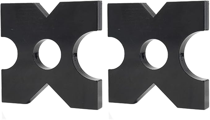 Arbor Press Plate, 20 Ton and 32 Ton Shop Metal Press Plates with 4 Notch, 1 inch/25mm Thickness, H Frame Thickened Hydraulic Shop Press Plate 1" x 7" x 7" (1 Pair)