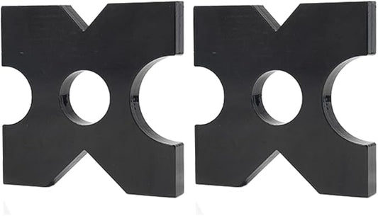 Arbor Press Plate, 20 Ton and 32 Ton Shop Metal Press Plates with 4 Notch, 1 inch/25mm Thickness, H Frame Thickened Hydraulic Shop Press Plate 1" x 7" x 7" (1 Pair)