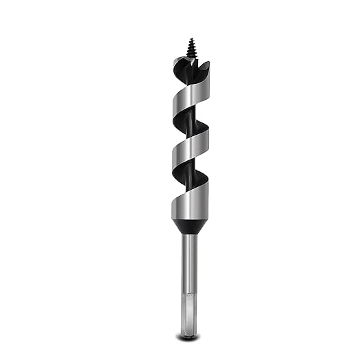 1-1/8 x 9 inch Auger Drill Bit for Wood,Hex Shank Ship Auger Bit for Soft Wood, Hard Wood, Plastic, Composite Materials and DIY Projects
