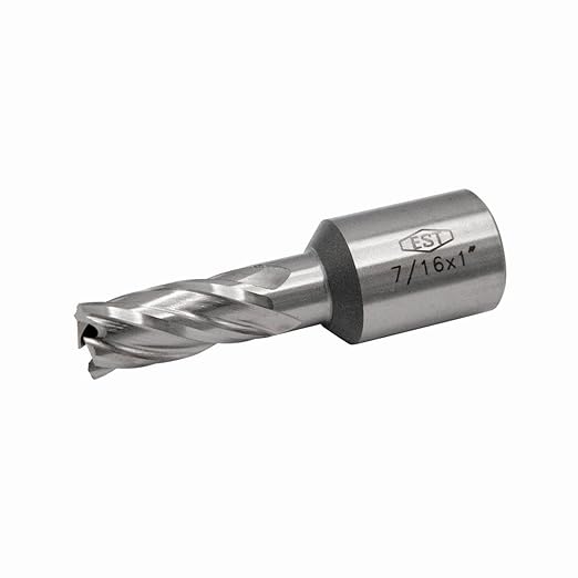 EST HSS M2AL Annular Cutter 1" DOC with 3/4" Weldon Shank for Magnetic Drill Press (D7/16" X 1")