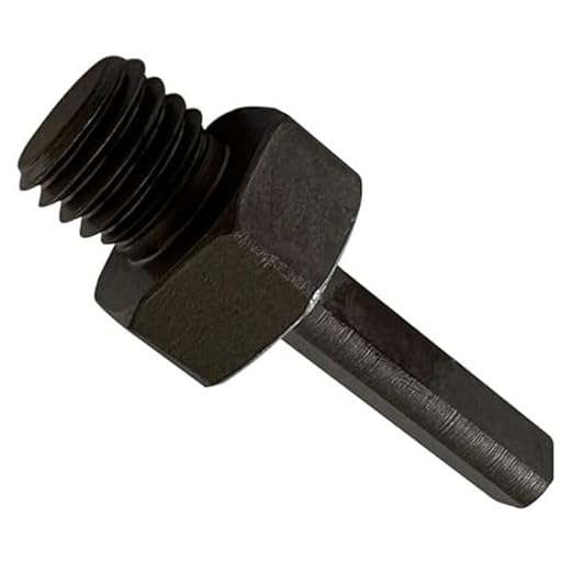 5/8"-11 Male to 3/8" Shank (Short) Core Drill Adapter for Core Bits. Heat-Treated Steel with high Strength for Longer Durability.