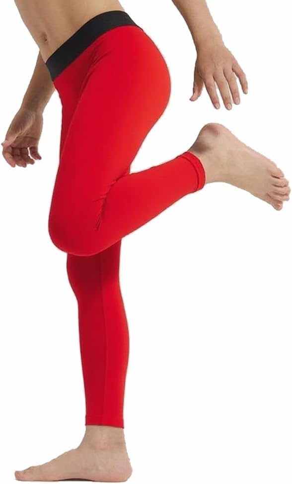 LANBAOSI Youth Boys Compression Leggings Athletic Pants Base Layer Football Workout Tight