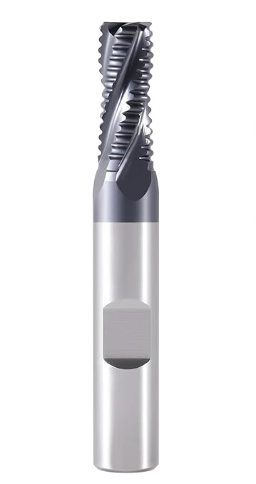 Accusize Industrial Tools 5/16'' by 3/8'' by 3/4'' Flt Length, 2-1/2'' Oal, 4 Flute, Standard Tooth M42 8% Cobalt Tialn Roughing End Mill, 1102-0516