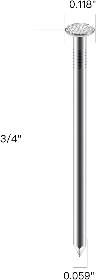 3/4 inch Hardware Nails, (1300pcs) 1 lbs Stainless Steel Nails, Nails for Hanging Pictures, Small Nails, Wall Nails, Wood Nails