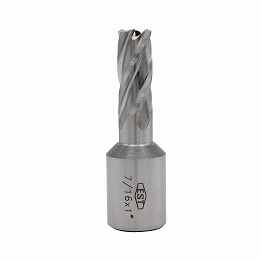 EST HSS M2AL Annular Cutter 1" DOC with 3/4" Weldon Shank for Magnetic Drill Press (D7/16" X 1")