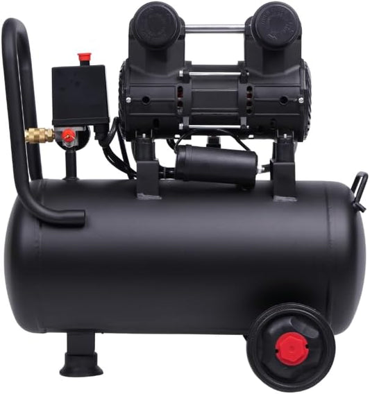 MZB 6.4 Gallon Ultra Quiet Air Compressor 110V/60Hz Steel Tanks Oil-Free 78dB Noise Level Air Compressor with Wheels for Spray Painting, Auto Repair, Carpentry Decoration