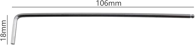 2PCS 5/64'' Internal Hexagonal Ball End Hex Key Allen Wrench L Shaped Long Arm Repairing Tool