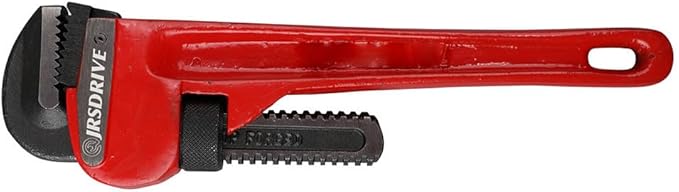 JRSDRIVE 1 Piece Pipe Wrench 12 inch Heavy Duty Adjustable Plumbing Wrench Construction & Heavy-Duty Applications for Industrial & Professional Use E-2049