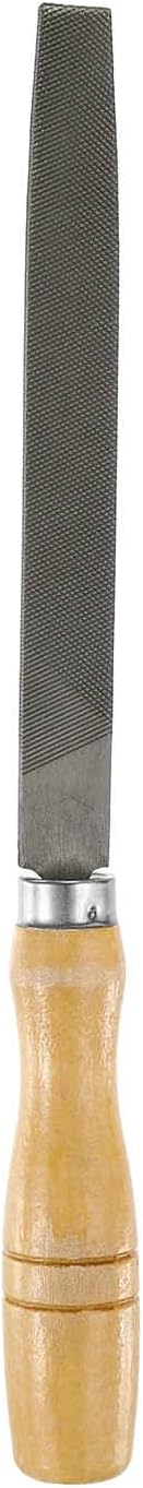 HARFINGTON Tip Coarse Cut File 6" Double Cut Teeth High Carbon Steel Hand Rasp File with Wood Handle for Metal Wood Deburring Removing