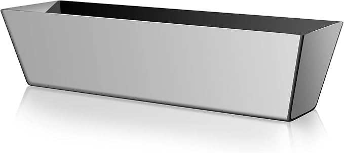 DEKEones Drywall Pan Mud, 12??Stainless Steel Watertight Reinforced Mud Pan, Tapered Sides, Drywall Tool Tray Bucket